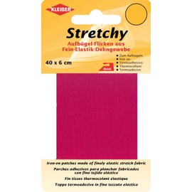 Kleiber 40 x 6 cm Iron on Elasticated Clothing Repair Tape, Pink