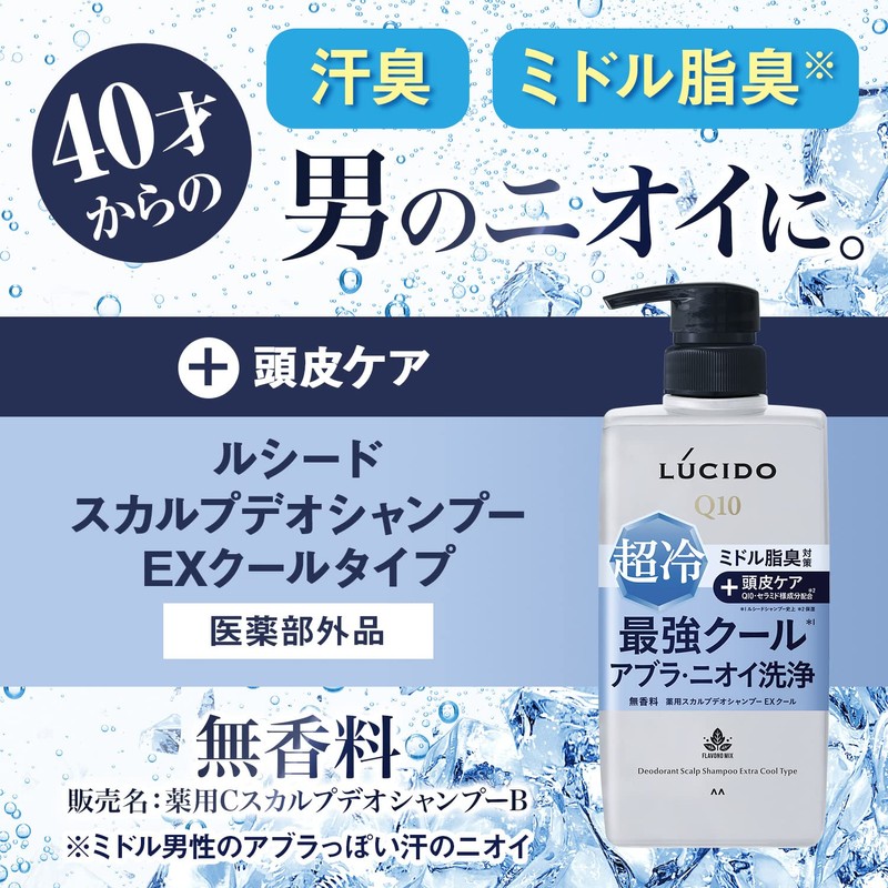 LUCIDO Medicated Scalp Deo Shampoo EX Cool Type Men's Shampoo