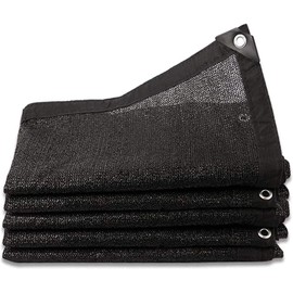 Sonnenschutz Netz Schattierungsnetz mit Ösen, 8-pin Sonnensegel 95% Shading Rate UV-Beständiges, Schwarz Garten Schattiernetz für Balkon Dachhof Wintergarten Gewächshaus Auto Beschattung