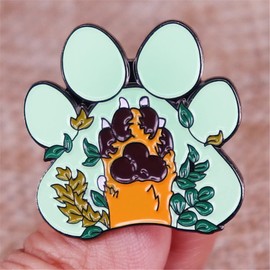 Cute Paw Print Enamel Cat Dog Claw Metal Cartoon Animal Lapel Pin Badge Lapel Pin Badge Backpack Jacket Accessory Fashion Jewelry Gift for Kids Women Metal, Metal