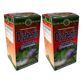 Dina - Diabedin Dina 90 Tabletas Sin Sabor Pack 2 Suplemento Glucosa Natural - 1 kg - High Performance