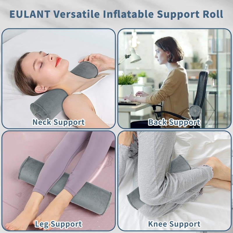 EULANT Inflatable Travel Neck Bolster 10 x 48 cm, Cuddly