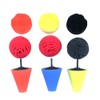 ANCLLO 9pcs Sponge Foam Cone Shape Metal Polishing Pad Wool