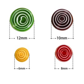 TOAOB 182pcs Assorted Glass Lampwork Beads 6mm 8mm 10mm 12mm Flat Round Spacer Beads Assortment for DIY Crafts Jewelry Making Bracelets Necklaces