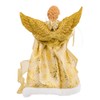 Kurt Adler UL 10-Light 12-Inch Gold Dress Angel Treetop