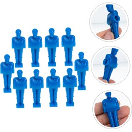 LimCryspp 10 Piezas Jugador de futbolín muñecos de futbolín Chicos de Futbol futbolito balón de fútbol Mini Mini estatuillas apoyos de los Jugadores de fútbol máquina Componente (Azul)