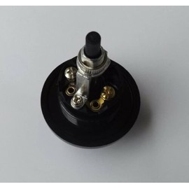 Galapagoz Threaded Phenolic Bottom Turn Knob Light Socket Lamp Socket with Shade Ring New USA,Black