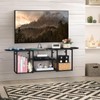 ETELI Floating TV Stand with Power Outlet Wall Mounted Under