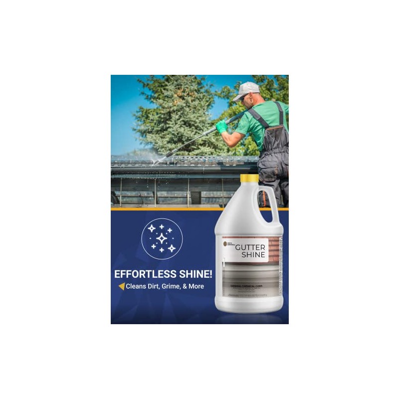 DeckGeneral Gutter Shine - Industrial Strength Cleaner Concentrate for Sparkling