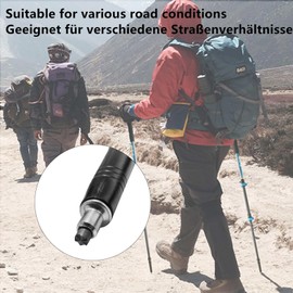 Herreicher Steel Alloy Tip Trekking Poles Replacement Tips - Hiking Poles Mountain Pole Tip Carbon Tungsten Steel Manganese Portable for Ice, Gravel and Compacted Dirt (Pack of 8)