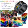 FaithHeart 11mm Stainless Steel Rainbow LBGT Pride Ring for Male