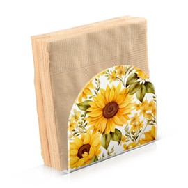 FUGIDOG Vintage Sunflower Napkin Holder for Table Upright Paper Napkin Storage Dispenser Freestanding Modern Napkins Holder for Kitchen Dinner Table Restaurant Countertop, 1Pack
