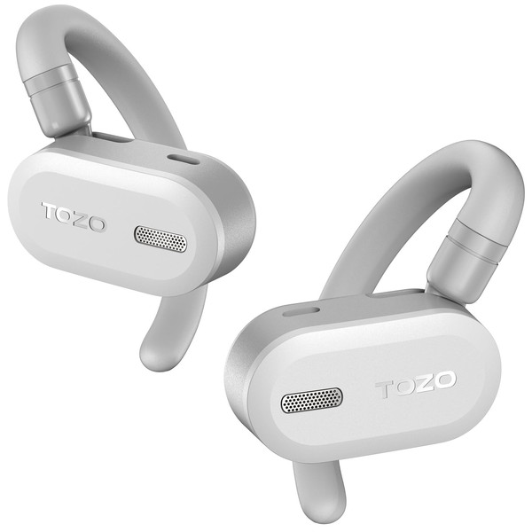 TOZO OpenBuds Lightweight True Open Ear Wireless Earbuds with Multi-Angle Adjustment, Bluetooth 5.3 Headphones with Dual-Axis Design for Long-Lasting Comfort, Crystal-Clear Calls for Driving