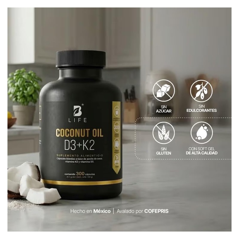 B Life Vitamina D3 400 UI + K2 con 300