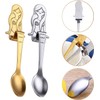 LATRAT Set of 4 Mermaid Coffee Spoons, Stainless Steel Spoons,