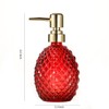 WAIT FLY Rhombus Surface Glass Soap Dispenser with Plastic Pump,