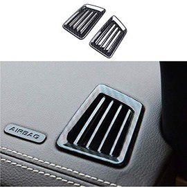 2pc Carbon Fiber Color Air Conditioning Dashboard Vent Cover Fit for Ford Ranger 2015 2016 2017 2018 2019 2020 2021 ABS