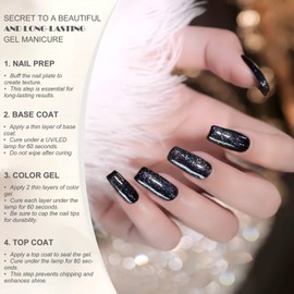 Vishine Glitter Gel Nail Polish, 16ml Jelly Sparkle UV Gel, Diamond Shiny Soak-Off gel Polish for Nail Art & Home DIY, Shade L311 Shimmering Meteor