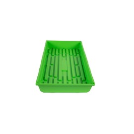 SUNPACK 10" x 20" Mega Plastic Seed Starting Tray, Green, 2.5" - No Drainage Holes, Ideal for Greenhouses or Indoor Gardening - Made of Thick, Strong Plastic