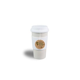 Peterson Housewares Bamboo Fiber Eco Cup, 22 oz, White