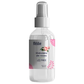 HEBBE - AGUA DE ROSAS ORGÁNICA | BIO HIDROLATO HIDROSOL DE ROSAS | ESTIMULANTE DEL CABELLO Y CUERO CABELLUDO | USO COMO FIJADOR DE MAQUILLAJE | REJUVENECEDOR NATURAL, HIDRATANTE Y REFRESCANTE | CONTENIDO 120 ML