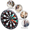 Dart Board, 16 Inch Rubber Safety Dartboard Set with 6Pcs
