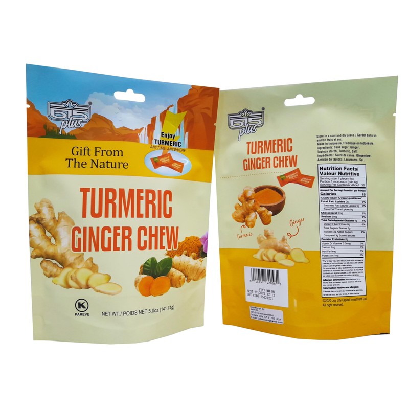 615 Plus Ginger Candy Chewy Ginger Chew (Turmeric, 5.0 Ounce,