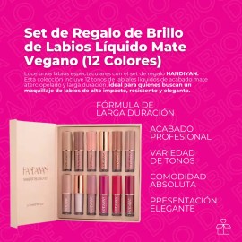 12 Colores Labiales Mate Larga Duracion Pintalabio Regalo                                                                                             