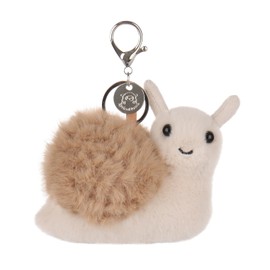 Apricot Lamb Brown Lazy Snail Keychain Stuffed Plush Keychain, Soft Plushies Cute Keychain Toys for Kids' Bag, Backpack, Purse, Brown 4 Inches