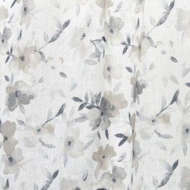 Nicole Miller New York Hattie Light Filtering, Semi Sheer Rod Pocket Curtain Panels, 54"x84", Grey, Set of 2