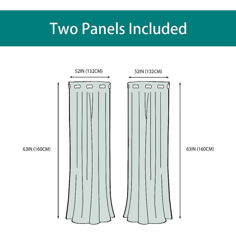 LORDTEX Deer & Snow Print Christmas Curtains for Living Room