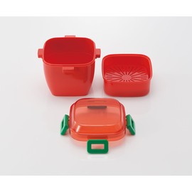 スケーター (skater) ふんわり盛れる サラダランチボックス 弁当箱 620ml マルシェカラー トマト PFDN6N