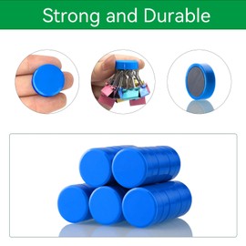PYJLBX Fridge Magnets, 80Pcs Strong Magnet Small Magnets Whiteboard Magnets Heavy Duty, Blue Magnets for Crafts Mini Magnets Fridge Magnets for Adults,Round Magnets for Whiteboard Fridge Notice Board