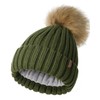 FURTALK Womens Winter Beanie Hat Fleece Lined Faux Fur Pom