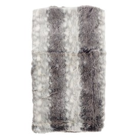 Fennco Styles Elegant Faux Fur Soft Ombre Throw Blanket, 50" x 60" (Multi Grey)