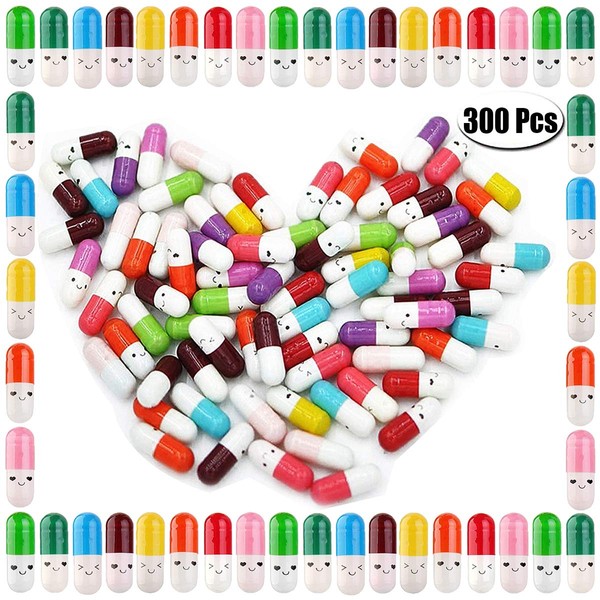 PartyYeah - 200 cápsulas con Texto en inglés Tiny Love en una Botella, Pastillas de la Amistad en Color al Azar, Color al Azar, 300 Pcs
