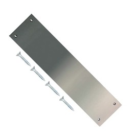 TERF® 300mm X 75mm Traditional Type Polished Stainless Steel Finger Plate 300mm X 75mm (12'' X 3'') Door Push Plate Finger Plate Including Fixing Screw - Pack of 1