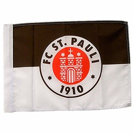 St. Pauli Logo Flag - Brown/White - One Size