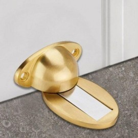EAS Youngdal Hardware Quiet Home Magnetic Door Stopper - Half-Round Gold