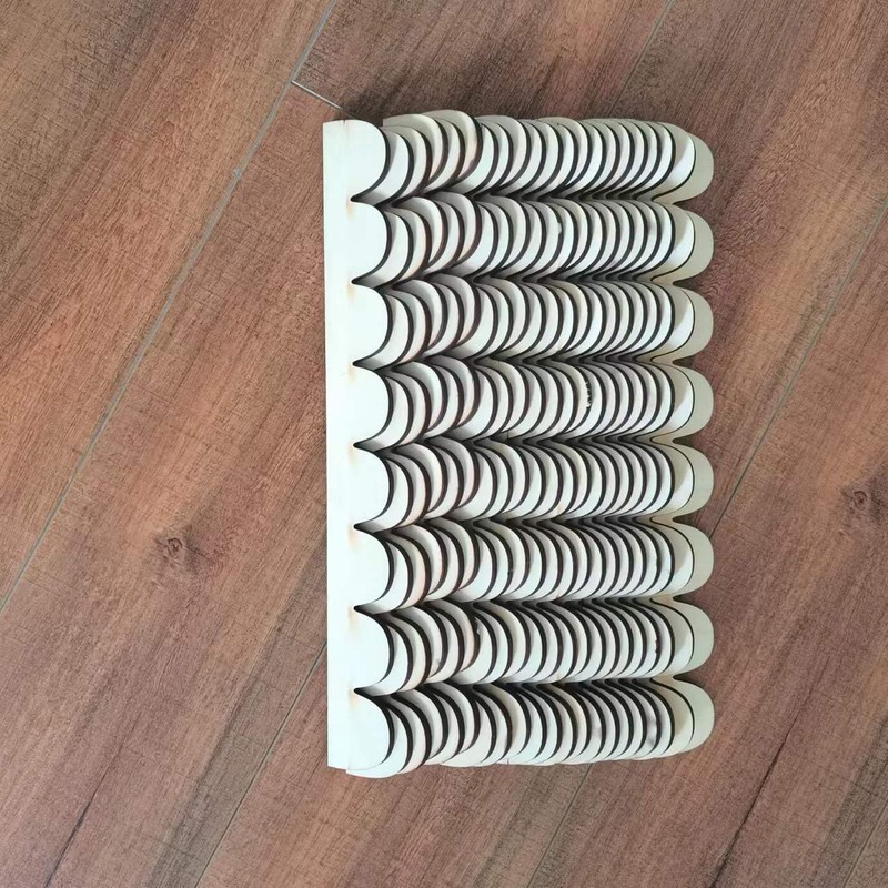 5 Pack of 12 Inch Unfinished Wooden Scalloped Moulding Trim