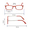 KoKoBin Ultra-thin anti-blue reading glasses, anti-glare glasses,Red 2.00