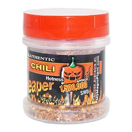 Carolina Reaper Pepper Flakes by Magic Plant | Extremely Hot Pure Carolina Reaper Pepper Crushed | All Natural - Fair Trade - No Additives (0.5 Oz)