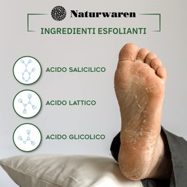 Allga San Piedi Care - Maschera Piedi Esfoliante Idratante con 2 Calzini Idratanti, Ottima per Peeling Piedi, Duroni, Calli e Talloni Secchi e Screpolati - Con Concentrato Attivo
