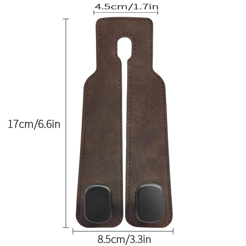 DEIHAALEN Headrest Hooks - Car Seat Back Double Hook Leather,