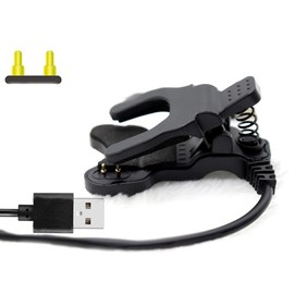 Black USB Port Compatibility Backup Chargers, 2-Pin 3mm 4mm Clip Type Charging Cable USB Charger Adaptor for Child Smart Watch Wristbands Portable Power Banks