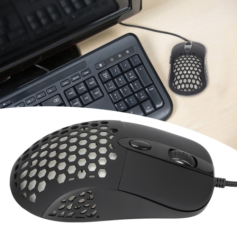 Gamer Wired Mouse X8 Hole Luminous Hollow RGB Computer Accessory