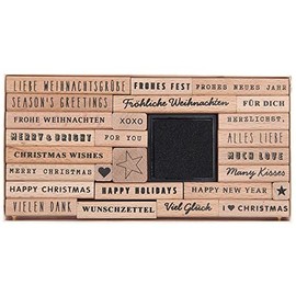 Merry Christmas Stamp Set Mixed Type FSC 100%