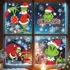 9 Sheets Grin-ch Window Stickers Christmas Grin-ch Window Stickers, Winter