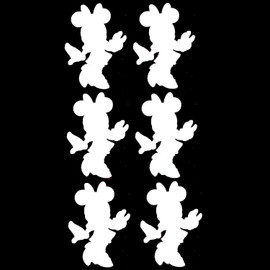 Minnie Fairy-Tale Cute Stickers Set 6 Pack - Bottle Stickers - Scrapbook Accessories - Nursery Decor - Water Bottle Stickers - Laptop Sticker - Phone Stickers - Mouse Decor (Small, White)