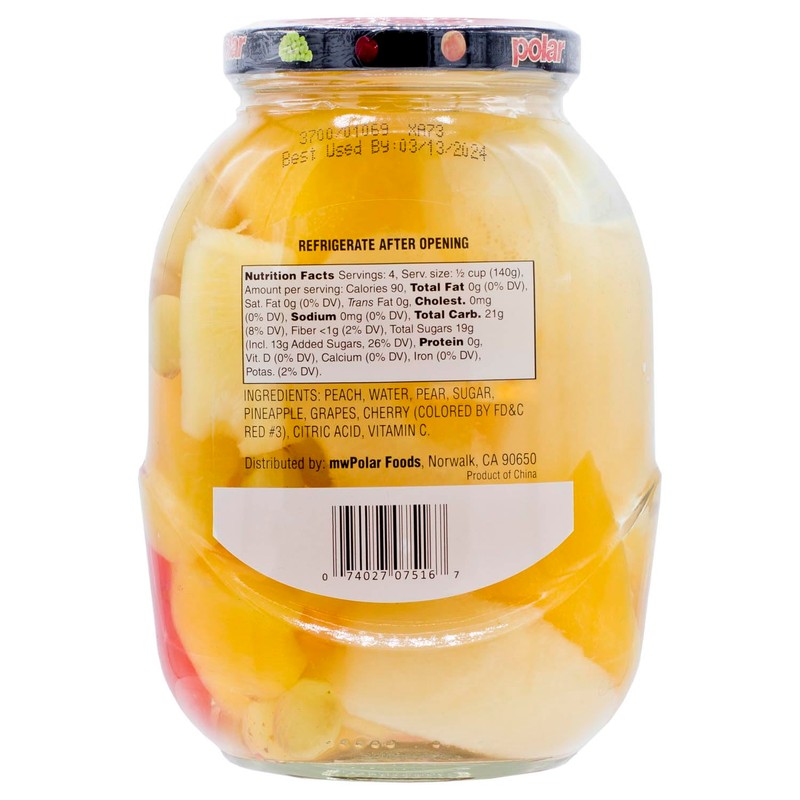 Mixed Fruit in Light Syrup, glass jar 20oz (Pack of